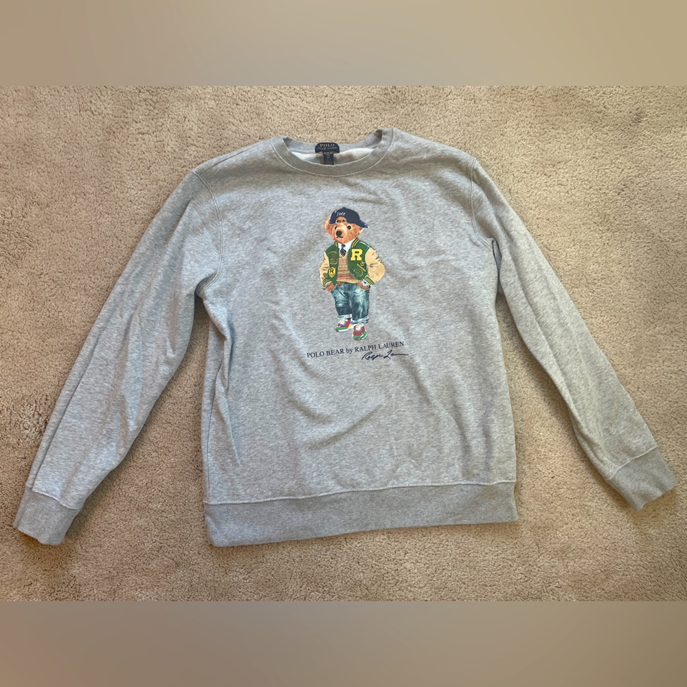 Ralph Lauren Kids Gray Polo Bear Sweatshirt
